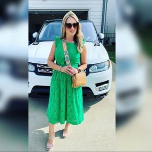 Spring Green Eyelet Dress